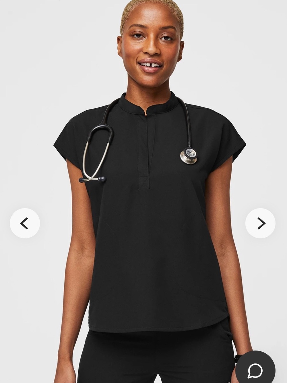 Figs Rafaela Oversized Scrub Top black women’s size XXS